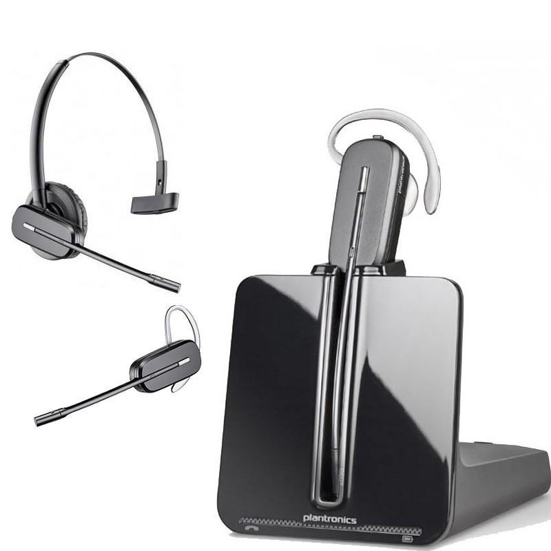 Plantronics CS540 DECT headset with convertible design, showcasing its sleek and modern look, perfect for wireless communication.