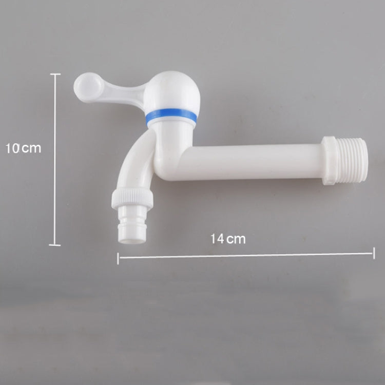 Plastic Single Cooler Faucet designed for wall mounting, suitable for washing machines, featuring a durable construction and compact size.