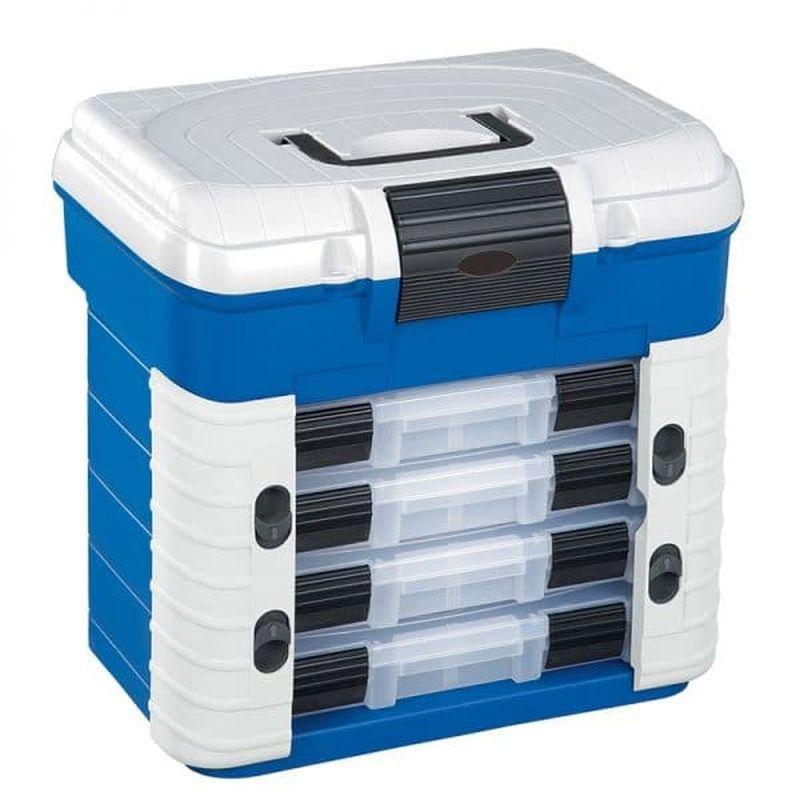 PLASTICA PANARO Superbox 4 Tray with four compartments for organized storage.