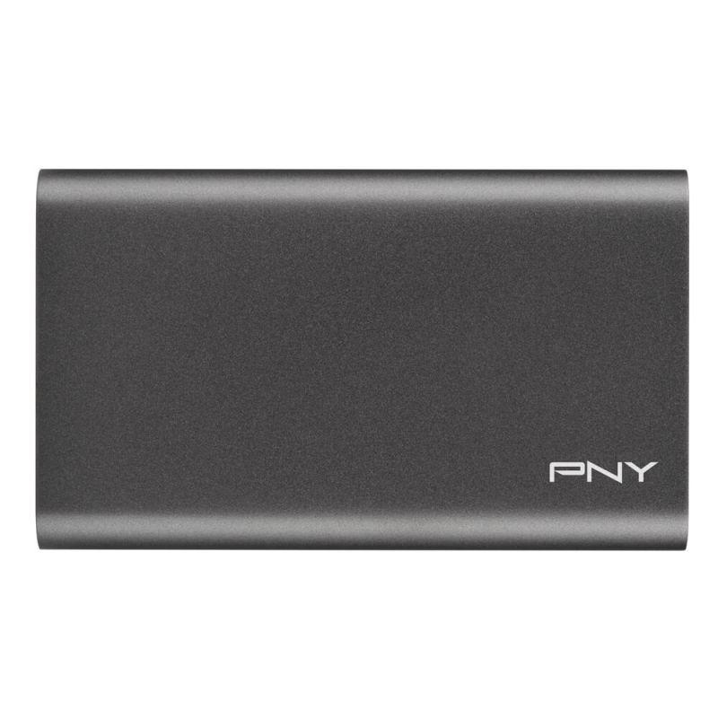 PNY PSSD Elite CS1050 240GB portable solid-state drive with a sleek design.