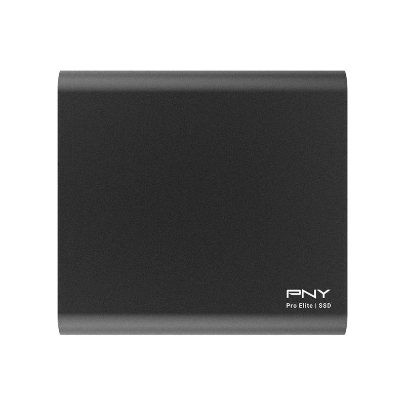 PNY PSSD PROElite CS2060 500GB external SSD with sleek design and USB 3.2 Gen 2 interface.