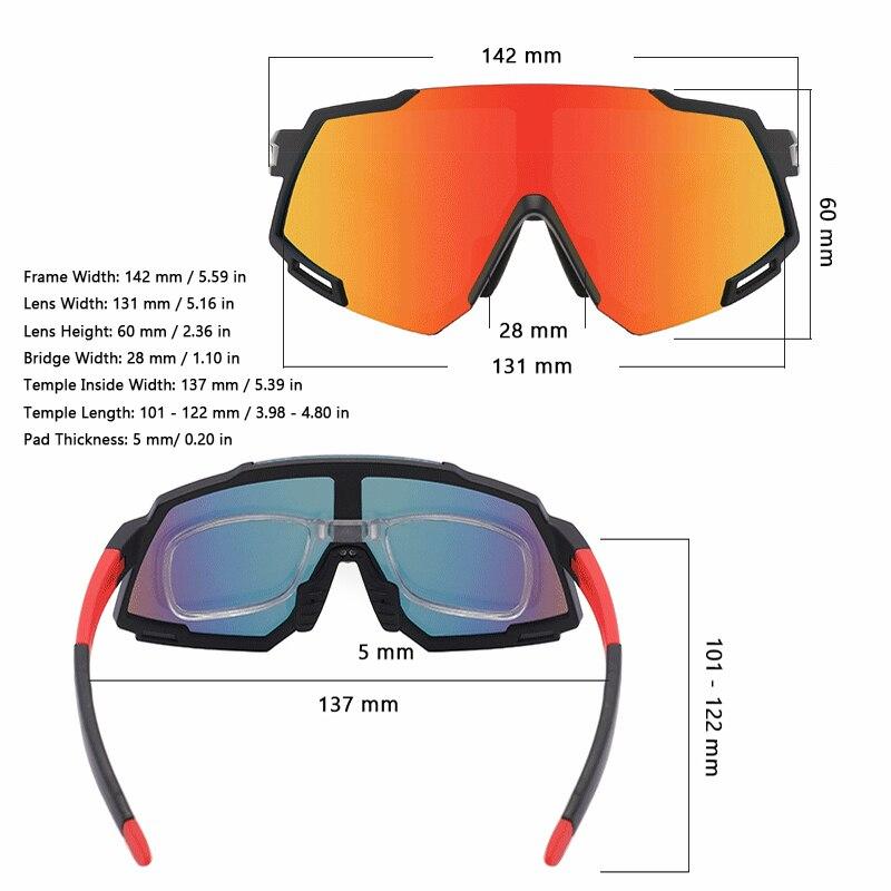 Polarized Cycling Sunglasses UV400 for men and women, featuring a multi-color frame and polarized lenses for outdoor sports.