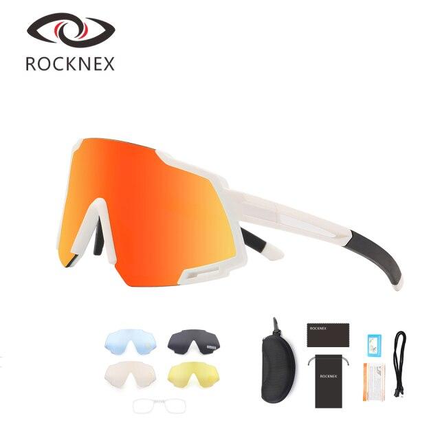 Polarized Cycling Sunglasses UV400 for men and women, featuring a multi-color frame and polarized lenses for outdoor sports.