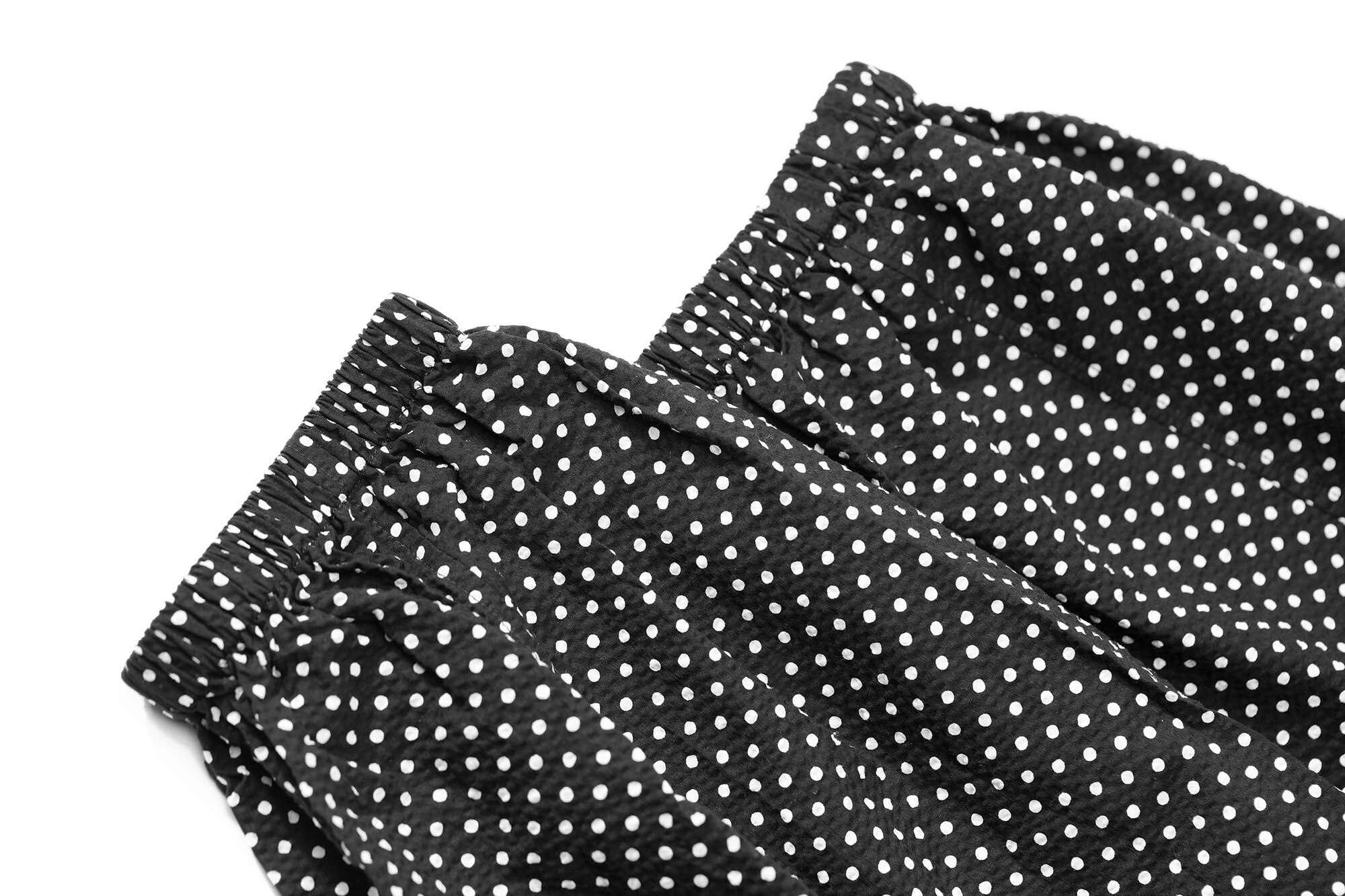 Polka dot high waist straight casual chiffon pants for women, featuring a stylish design perfect for summer wear.