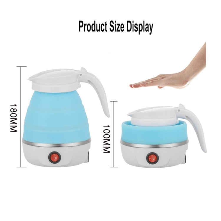 Portable Folding Silicone Electric Kettle with a sleek design, made from baby-grade silicone and stainless steel, ideal for travel and home use.