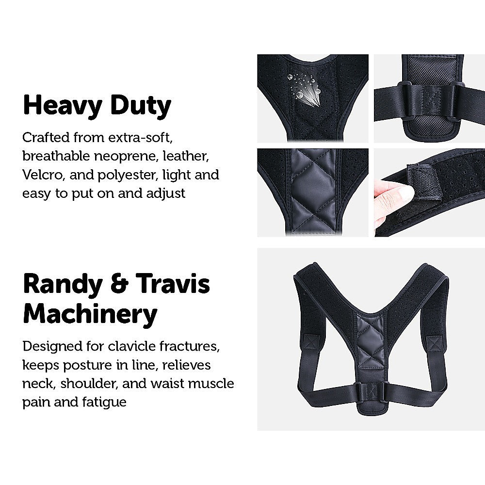 Posture Clavicle Support Corrector Brace, designed to improve posture and relieve shoulder pain, featuring adjustable straps and breathable materials.