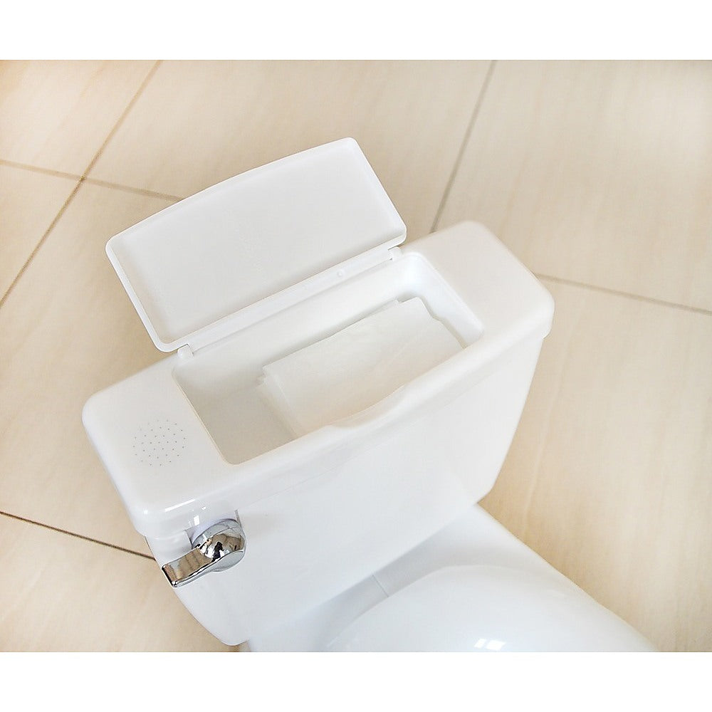 Potty Toilet Trainer for toddlers, featuring a realistic design, flushing sound, and built-in wipes dispenser.