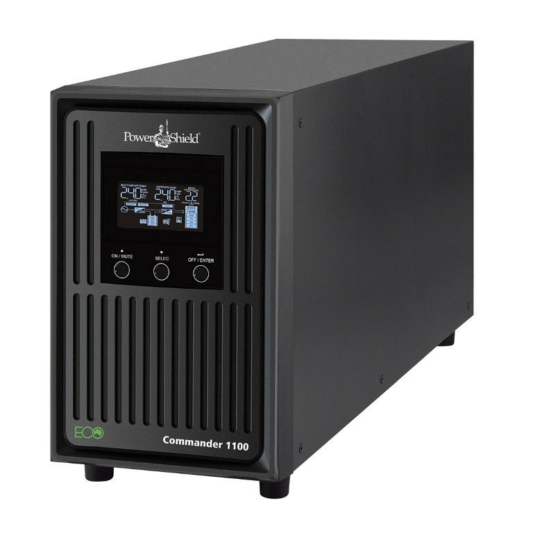 POWERSHIELD Commander 2000VA UPS with pure sine wave technology, designed for backup power and surge protection.