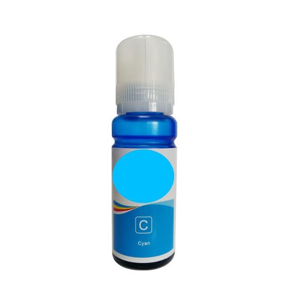 Premium Compatible Cyan Refill Bottle for T502 cartridge, featuring a sleek design and vibrant cyan ink for high-quality printing.