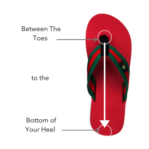 Premium Red Green & Black Thongs featuring a cotton strap and triple layered rubber for comfort, inspired by the Australian red bellied snake.