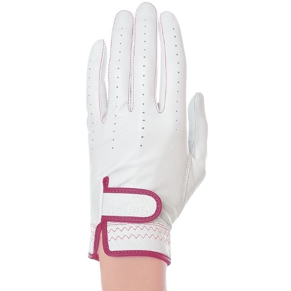 Premium Standard Golf Gloves in white, designed for women, showcasing luxurious material and perfect fit for enhanced grip.