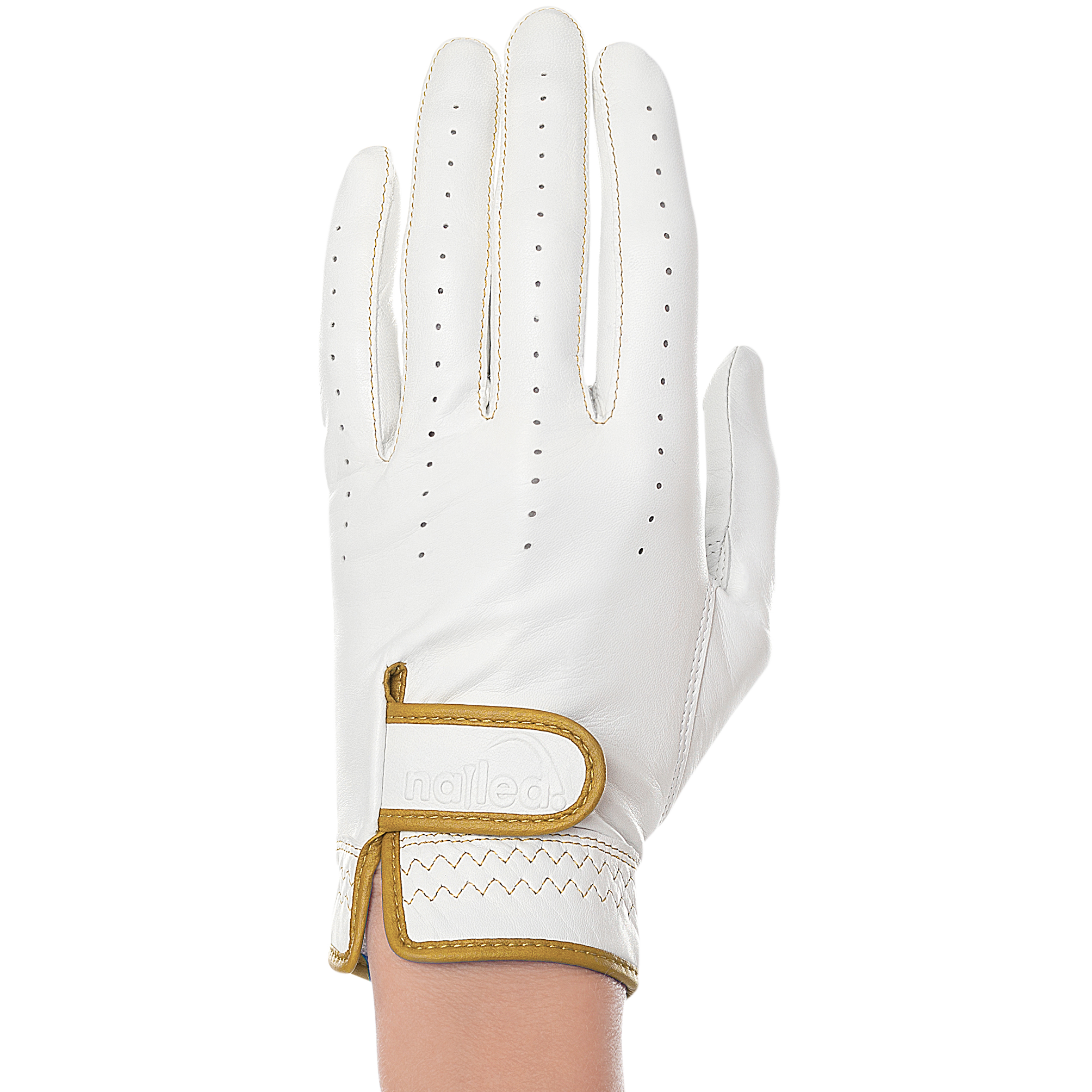 Premium Standard Golf Gloves in white, designed for women, showcasing luxurious material and perfect fit for enhanced grip.