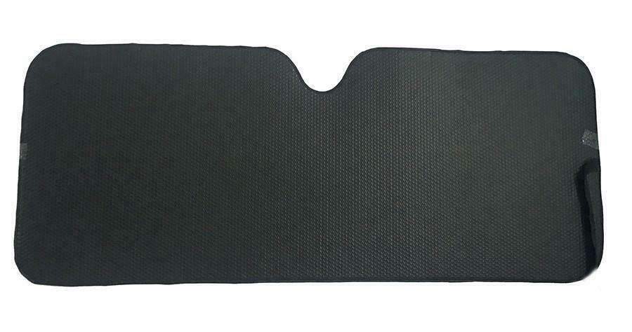 Premium Sun Shade in Matt Black, measuring 147cm x 68.5cm, designed to protect car interiors from UV rays and heat.