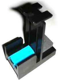 Primer and refilling tool designed for Canon PG-40BK cartridges, featuring a cartridge clip and syringe insertion point.