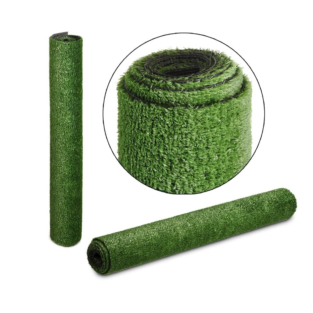 Primeturf Artificial Grass roll in olive green color, showcasing its realistic texture and lush appearance, perfect for outdoor spaces.