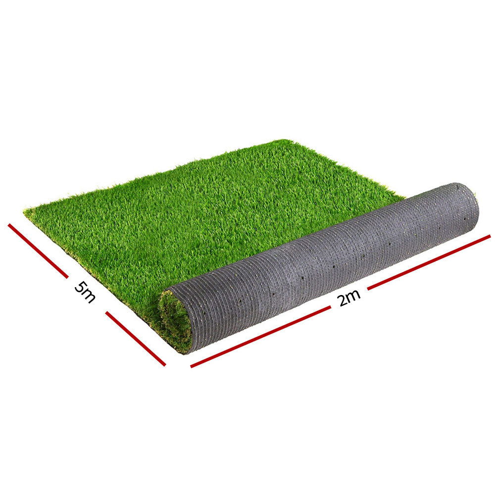 Primeturf Artificial Grass 2x5M, lush synthetic lawn with realistic hues, ideal for outdoor spaces.