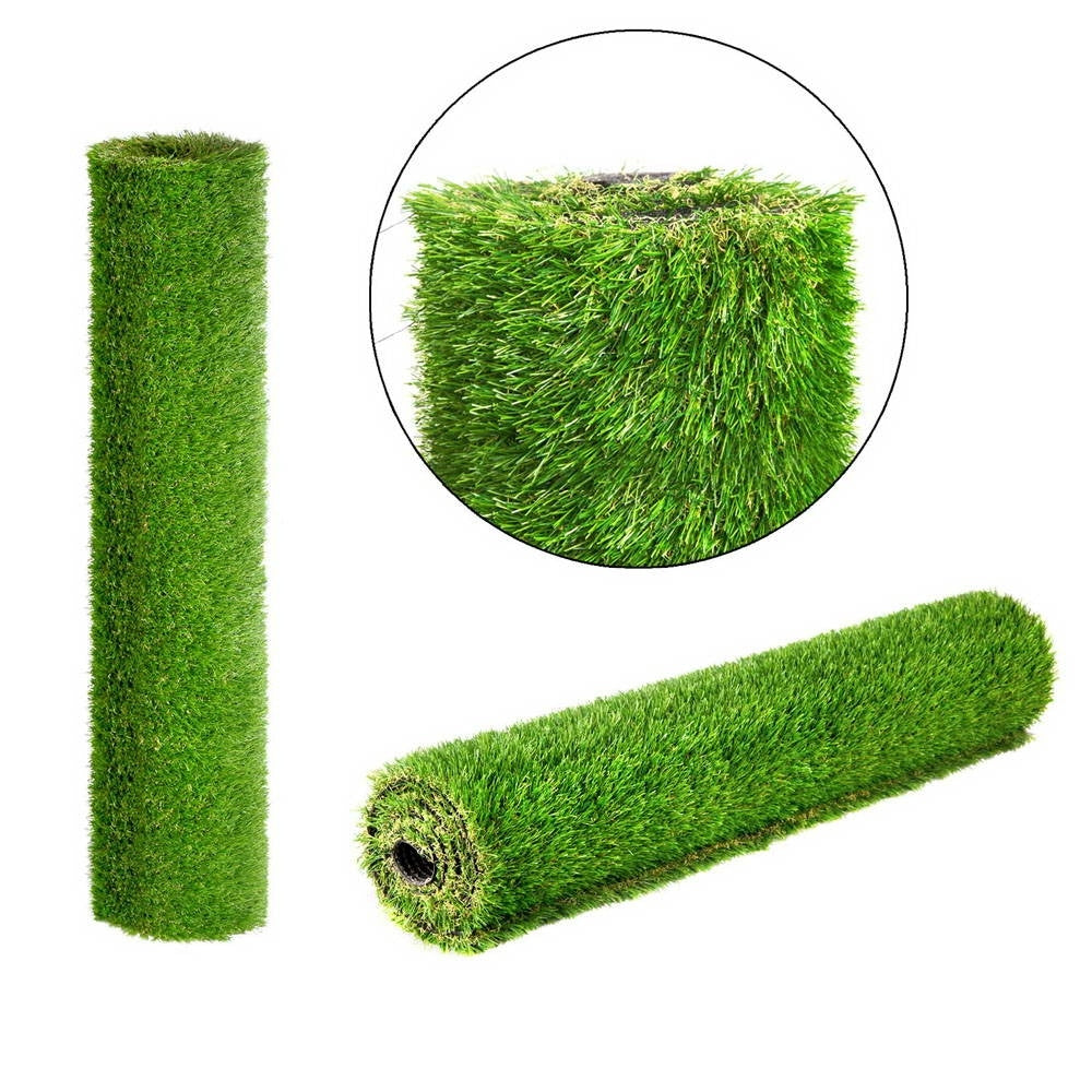 Primeturf Synthetic 30mm Artificial Grass roll showcasing realistic green hues and lush texture, ideal for outdoor landscaping.