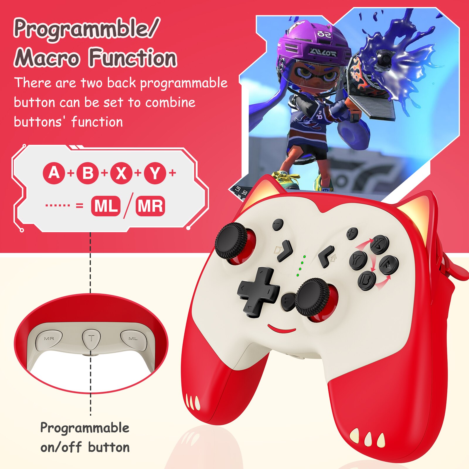 Pro Controllers for Nintendo Switch/Switch Lite, featuring a sleek design and wireless connectivity for enhanced gaming experience.