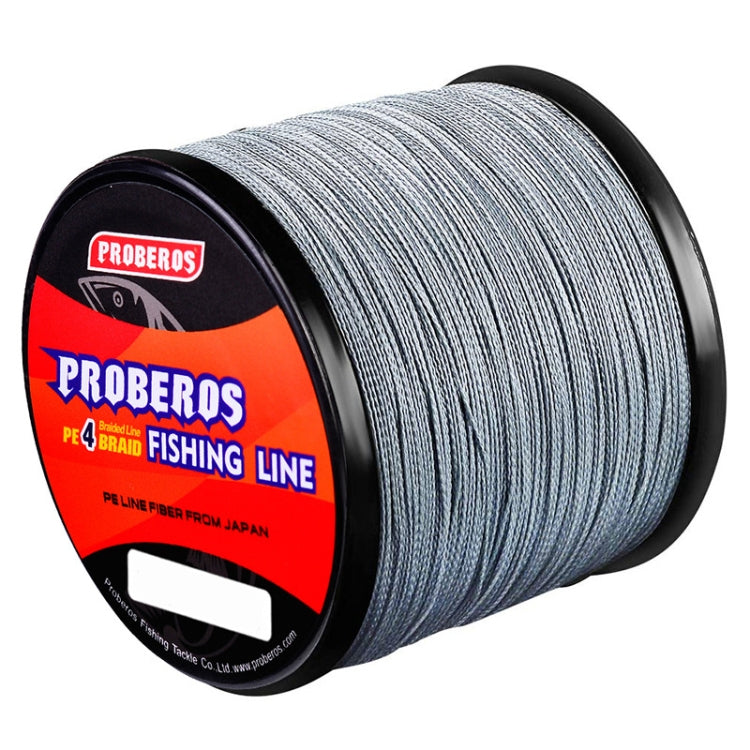 PROBEROS 4 Edited 300M Fish Line in grey color, showcasing its smooth texture and uniform diameter.