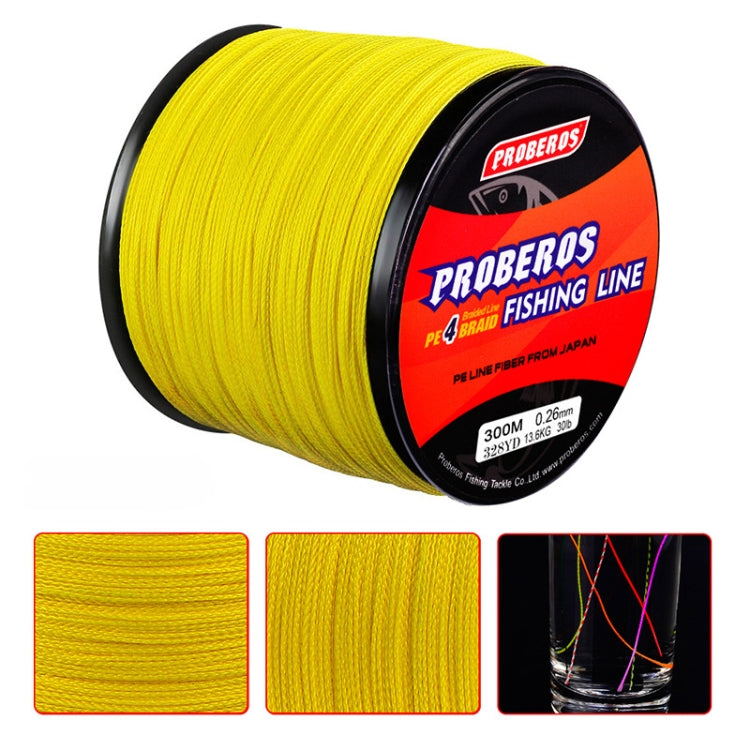 PROBEROS 4 Edited 300M Fish Line in grey color, showcasing its smooth texture and uniform diameter.