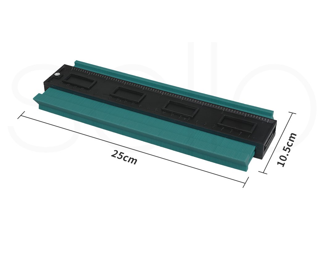 Profile Gauge Shape Contour Duplicator in green, measuring irregular shapes with precision.