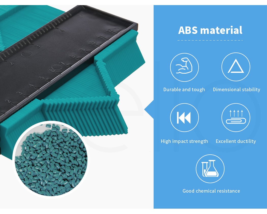 Profile Gauge Shape Contour Duplicator in green, measuring irregular shapes with precision.