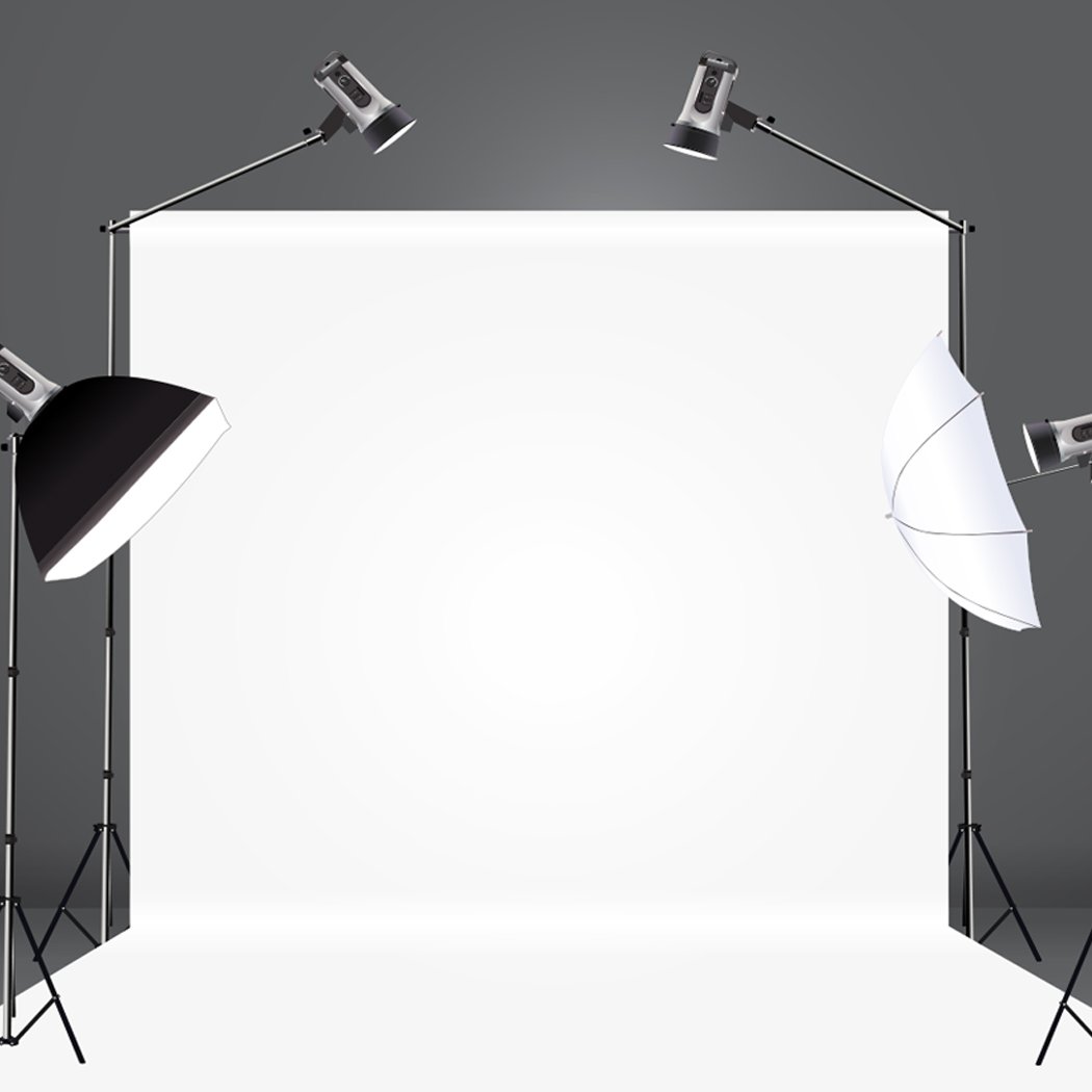 Pro.Studio Backdrop Stand Kit featuring adjustable height and length, sturdy metal frame, and included accessories for photography.