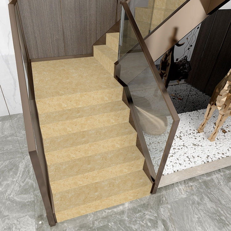 PVC imitation marble stair step anti-slip sticker with a twill pattern, showcasing its self-adhesive backing and high reflectivity.