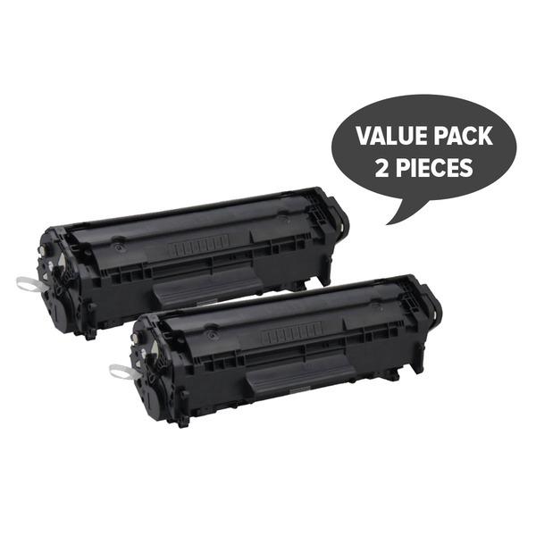 Q2612A #12A Cart-303 Premium Generic Toner cartridges set of 2, designed for high-quality laser printing.