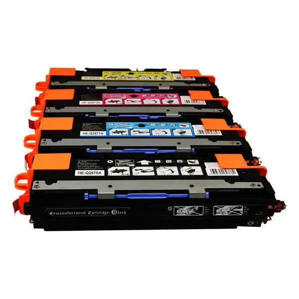 Q2670 Series Generic Toner Set featuring four premium cartridges for HP printers.