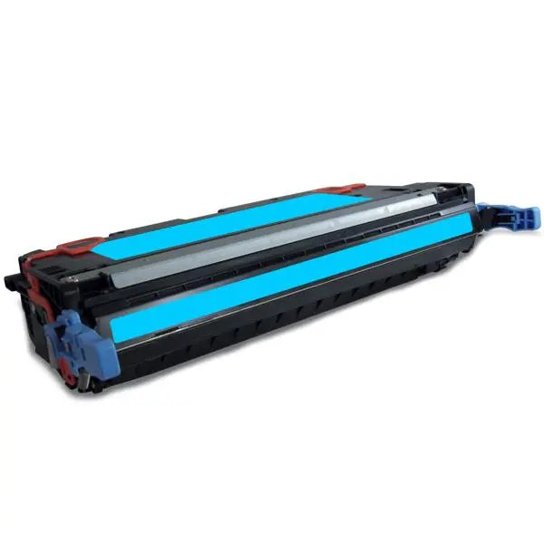 Q7581A Cart 317 Cyan Premium Generic Toner Cartridge, showcasing its vibrant cyan color and remanufactured design.