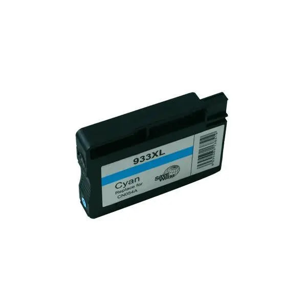 Remanufactured HP 933 XL Cyan Cartridge showcasing its vibrant cyan color and sleek design, ideal for high-quality printing.