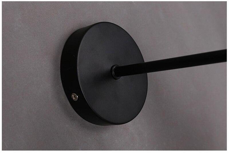 Retro Industrial style LED wall lamp with black metal body, designed for indoor use in restaurants and homes.