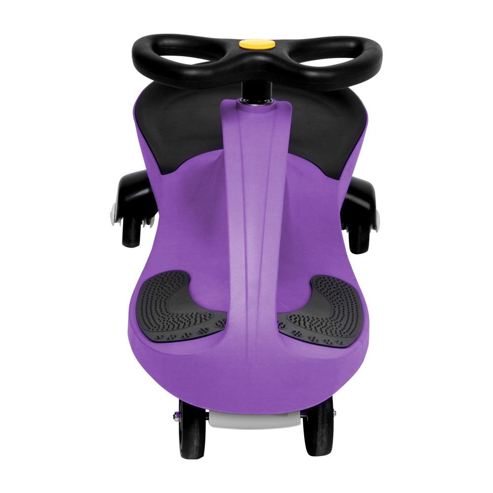 Rigo Kids Ride On Swing Car in Purple, a pedal-free toy designed for children, featuring a sturdy construction and a vibrant color.