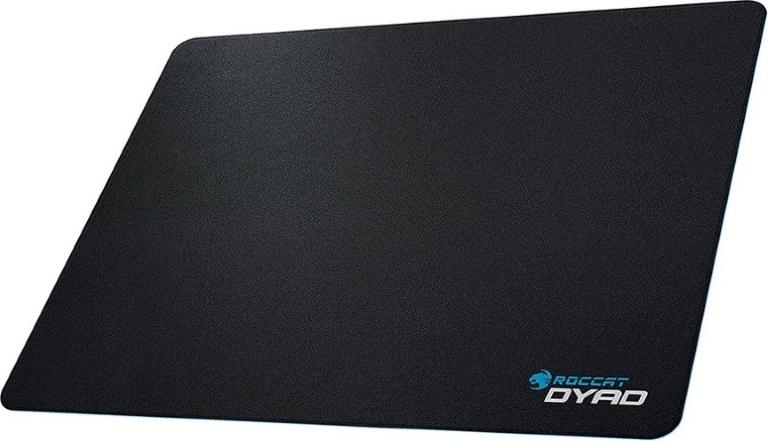 Roccat DYAD Reinforced Cloth Gaming Mousepad featuring a precision cloth surface, reinforced steel core, and non-slip backing.