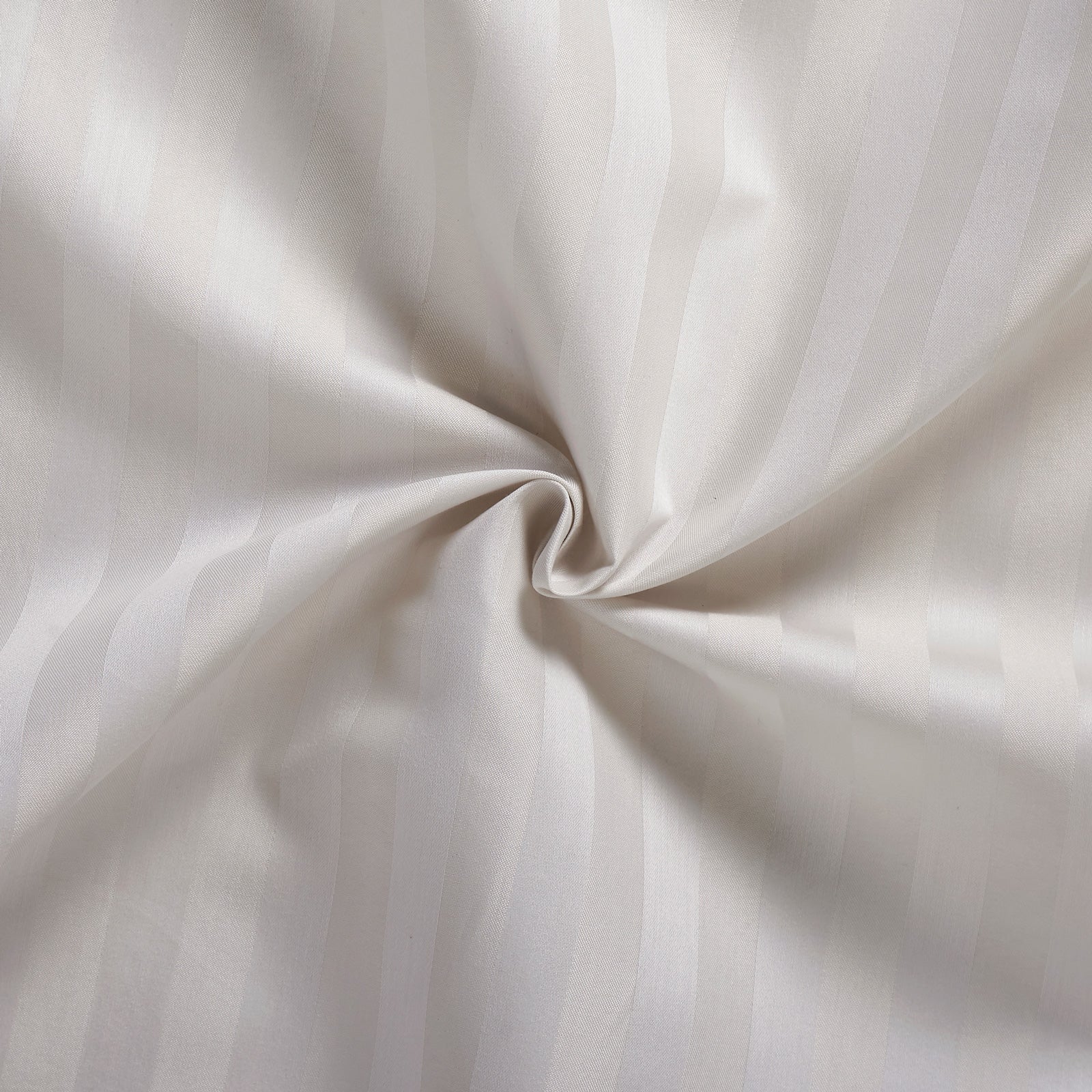 Wrinkled white striped fabric.