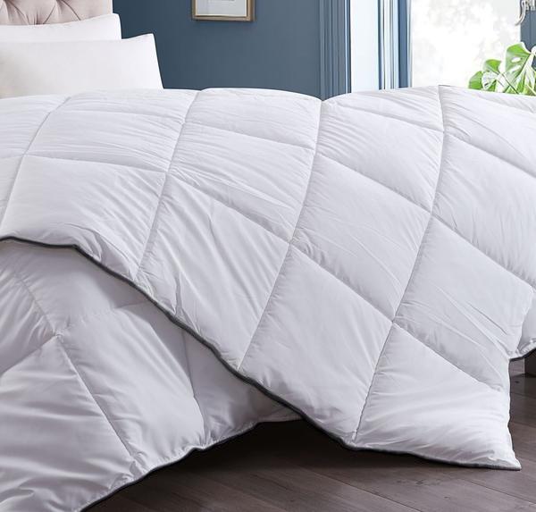 Royal Comfort 350GSM Luxury Soft Bamboo All-Seasons Quilt Duvet Doona, showcasing its soft sateen cover and baffle-box construction.