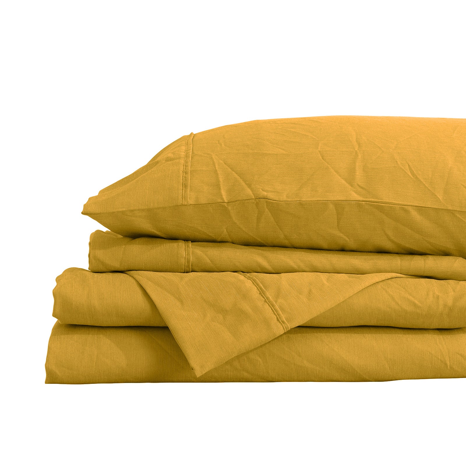 Royal Comfort Flax Linen Blend Sheet Set featuring a neutral solid design, showcasing the flat sheet, fitted sheet, and pillowcases in a reusable fabric bag.