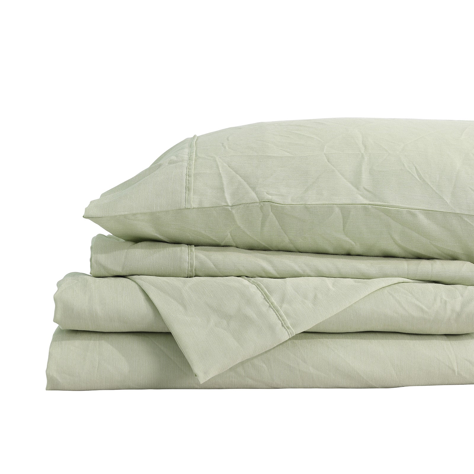 Royal Comfort Flax Linen Blend Sheet Set featuring a neutral solid design, showcasing a flat sheet, fitted sheet, and pillowcases.