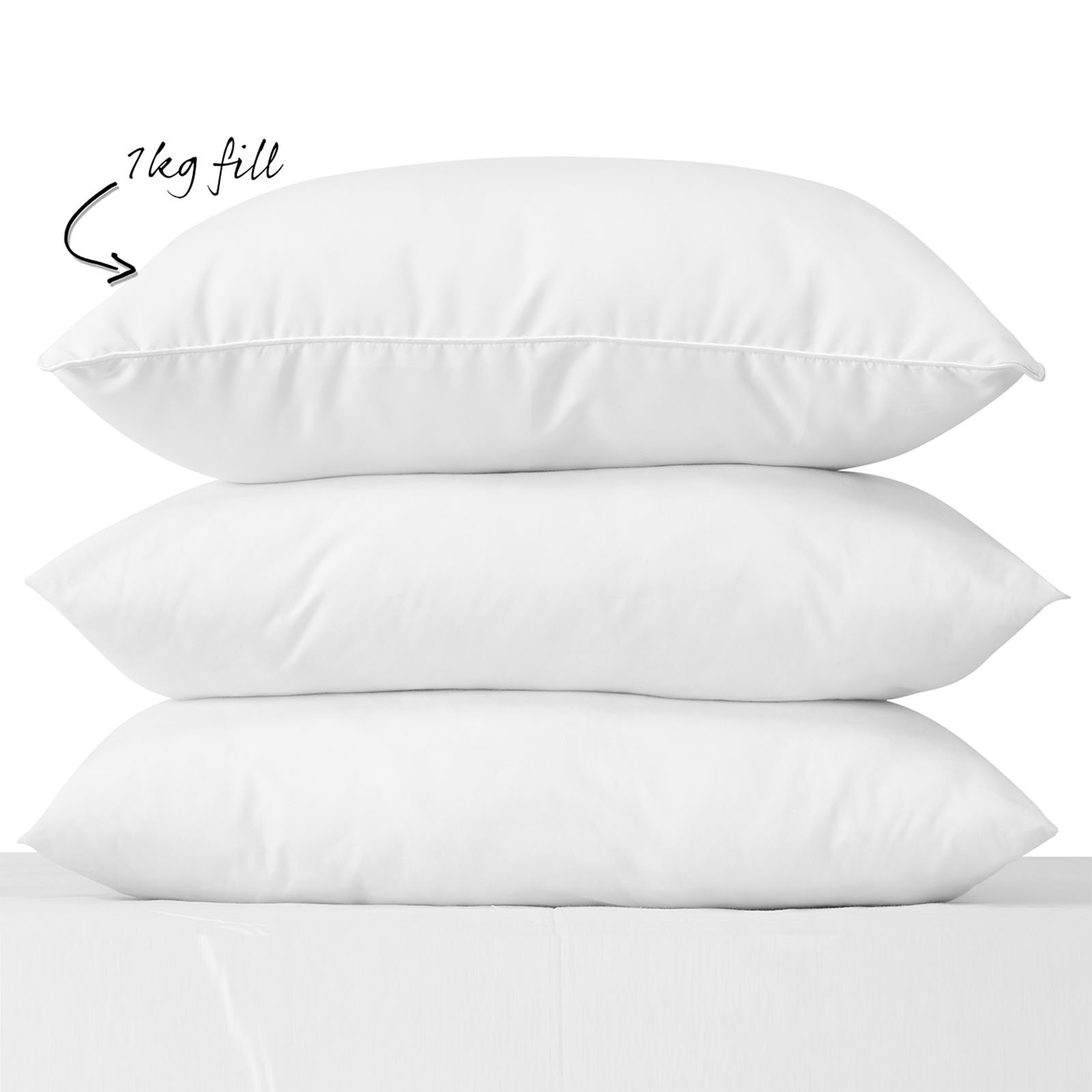 Royal Comfort Luxury Duck Feather & Down Pillow Twin Pack featuring plush 1000GSM fill and soft cotton cover, ideal for a restful sleep.