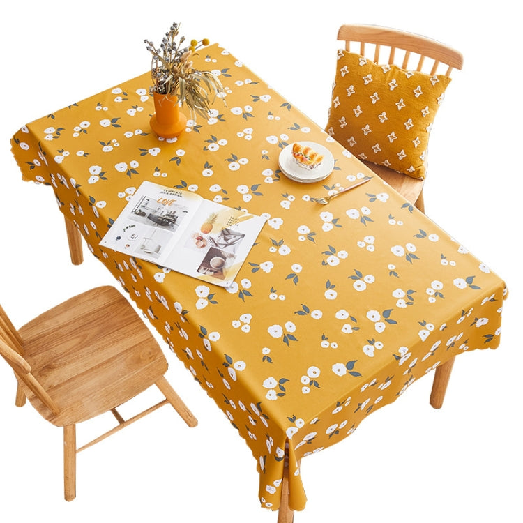 Rural Farm PVC Paper Waterproof Oil Wash Desktop Table Cloth in various sizes and colors, showcasing its soft texture and durability.