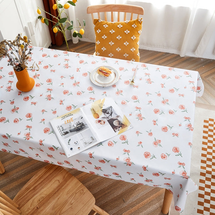 Rural Farm PVC Paper Waterproof Oil Wash Desktop Table Cloth in various colors and sizes, showcasing its soft texture and durability.