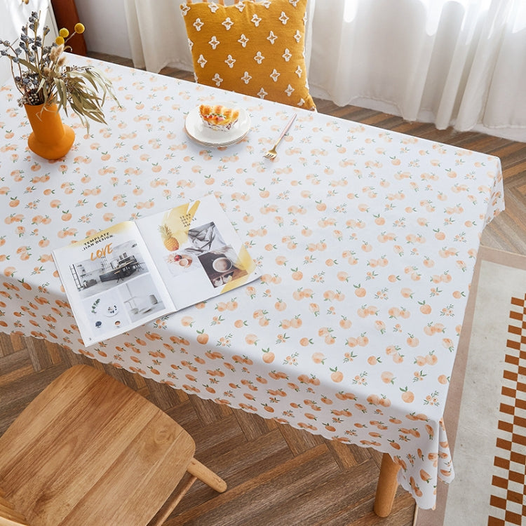 Rural Farm PVC Paper Waterproof Oil Wash Desktop Table Cloth in various colors and sizes, showcasing its soft texture and durable design.