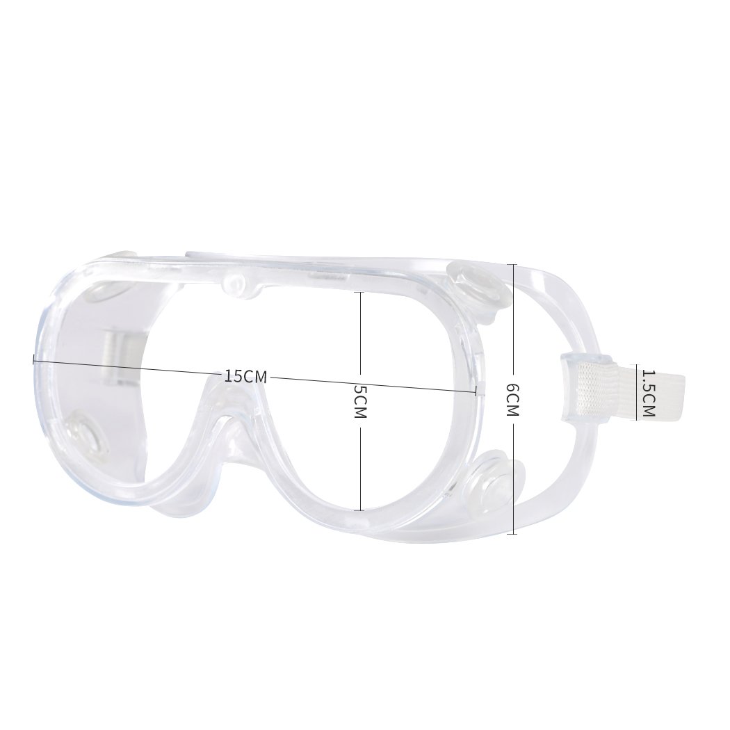 Safety Goggle Glasses featuring clear PC lenses and a rubber seal for a secure fit, ideal for various protective applications.