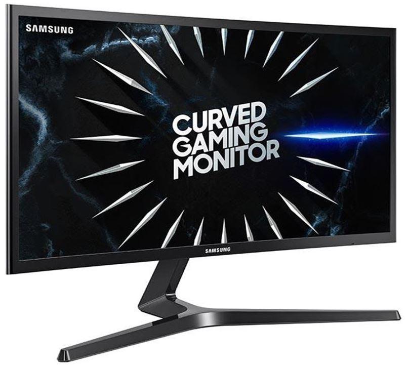 Samsung 24-inch Curved FreeSync Gaming Monitor with FHD resolution and sleek design, showcasing its immersive curved display.