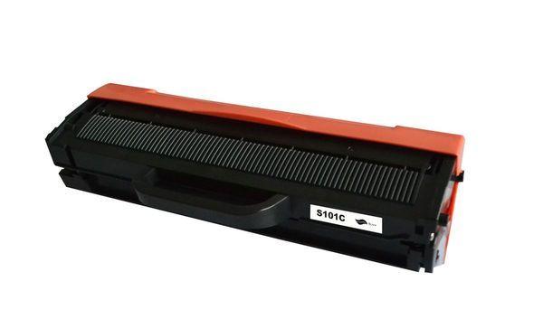 SAMSUNG MLT-D101S Black Premium Generic Toner cartridge, showcasing its sleek design and packaging.