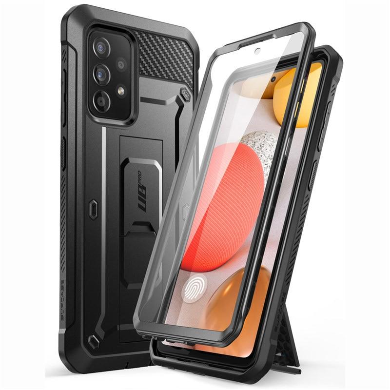 Samsung Galaxy A52 UB Pro Full-Body Rugged Case in black, showcasing its durable design and built-in screen protector.