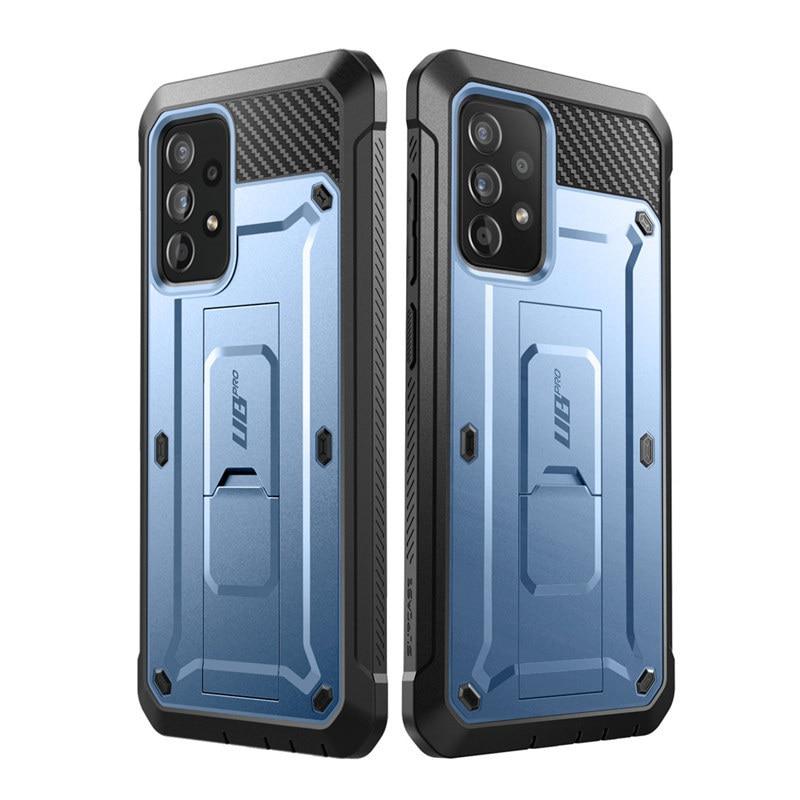 Samsung Galaxy A52 UB Pro Full-Body Rugged Case in black, showcasing its durable design and built-in screen protector.