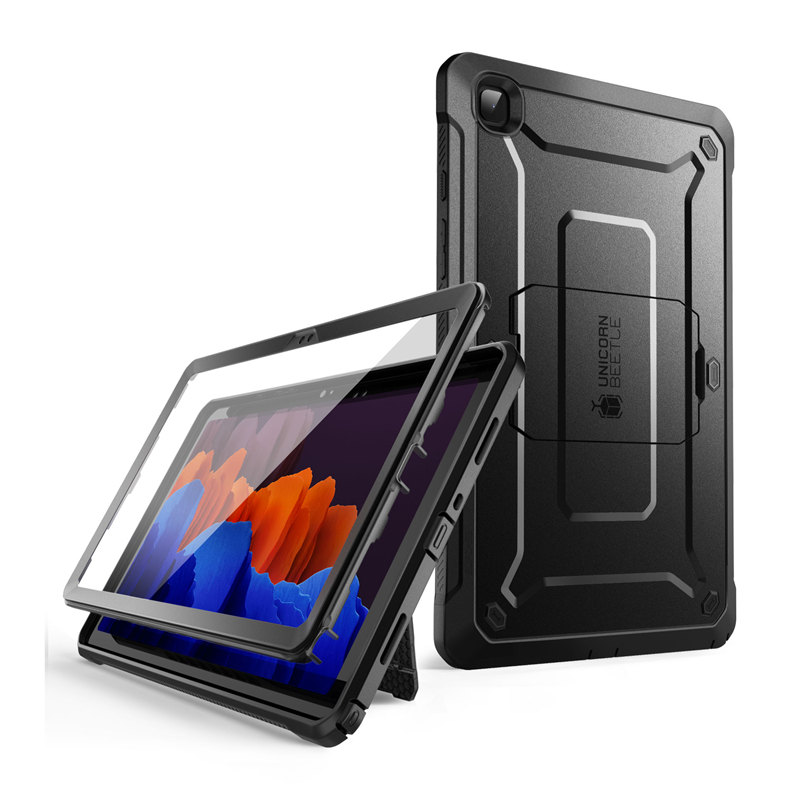 Samsung Galaxy Tab A7 10.4 inch (2020) UB Pro Full-Body Rugged Heavy Duty Cover Case with built-in screen protector and kickstand.