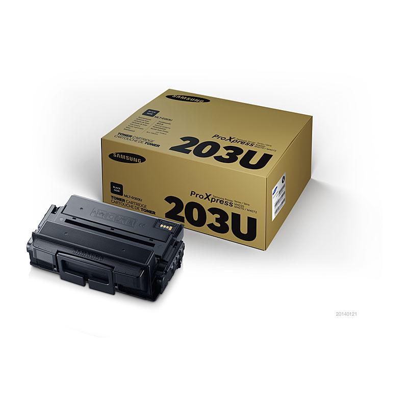 SAMSUNG MLTD203U UHY Toner cartridge, black, designed for high-quality printing, yielding 15,000 pages, compatible with select Samsung printers.